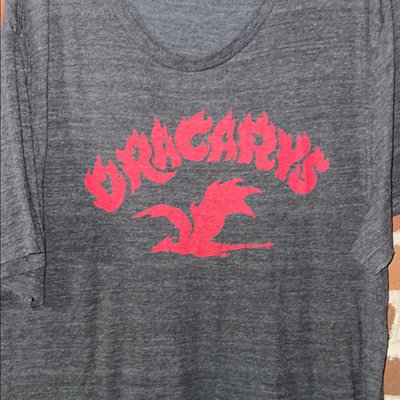 HOMAGE Dracarys Charcoal Tee with Red Label - Picture 1 of 4